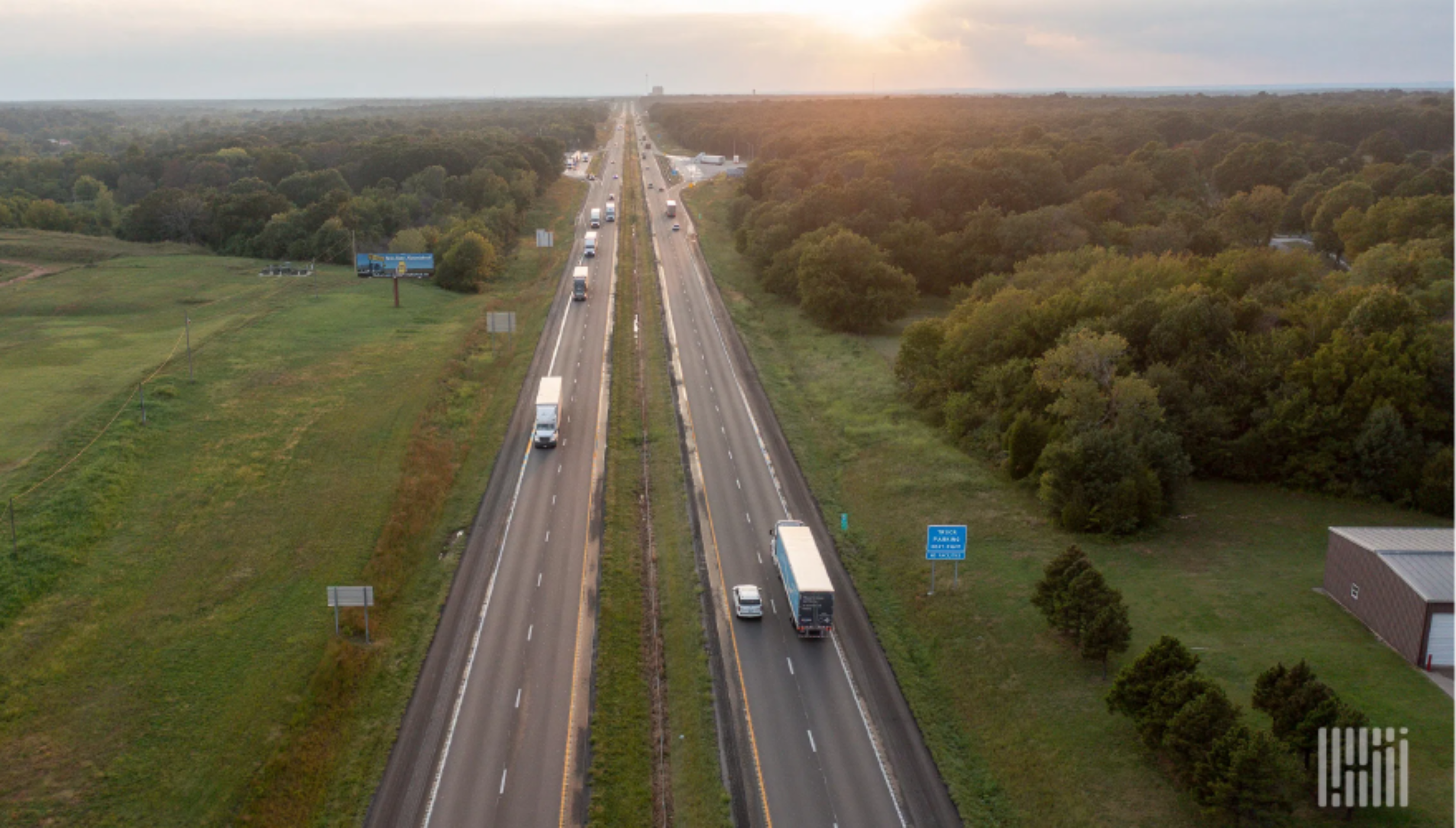 trucks on highway