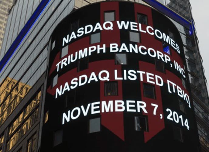 Triumph Bancorp on the NYSE
