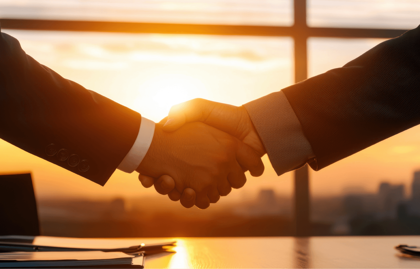 Men shaking hands